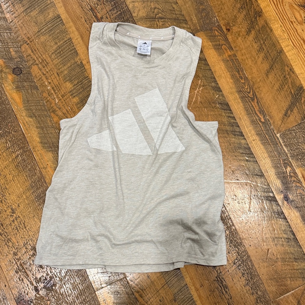 Adidas Light Tan Sleeveless Top